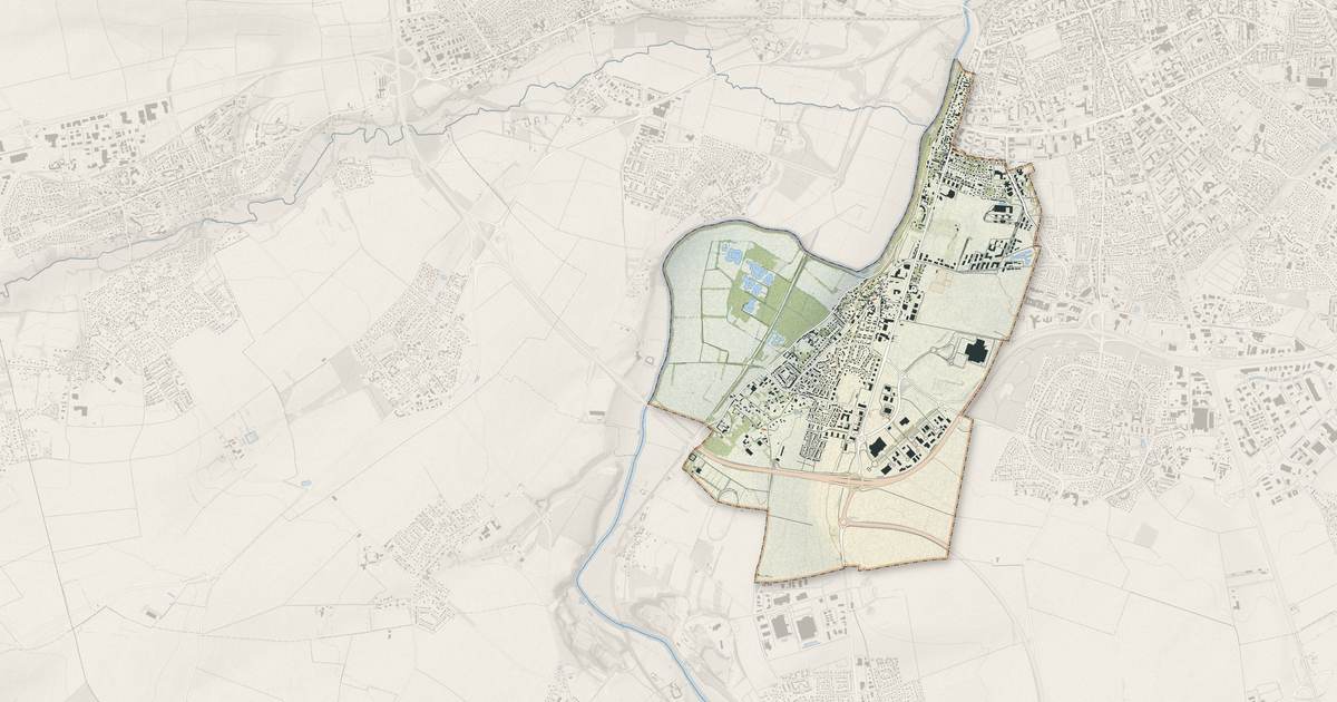 Portrait cartographique de Fleury-sur-Orne : relief, eau, forêts, bâti et voies, calculés à partir des données de l'IGN