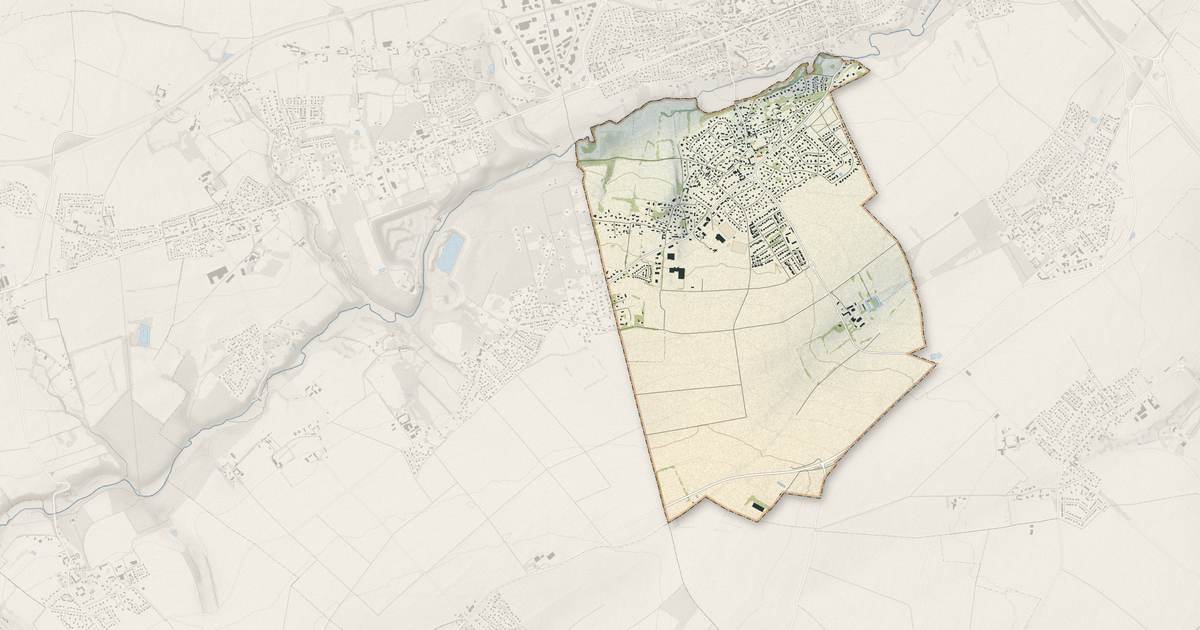 Portrait cartographique de Fontaine-Étoupefour : relief, eau, forêts, bâti et voies, calculés à partir des données de l'IGN