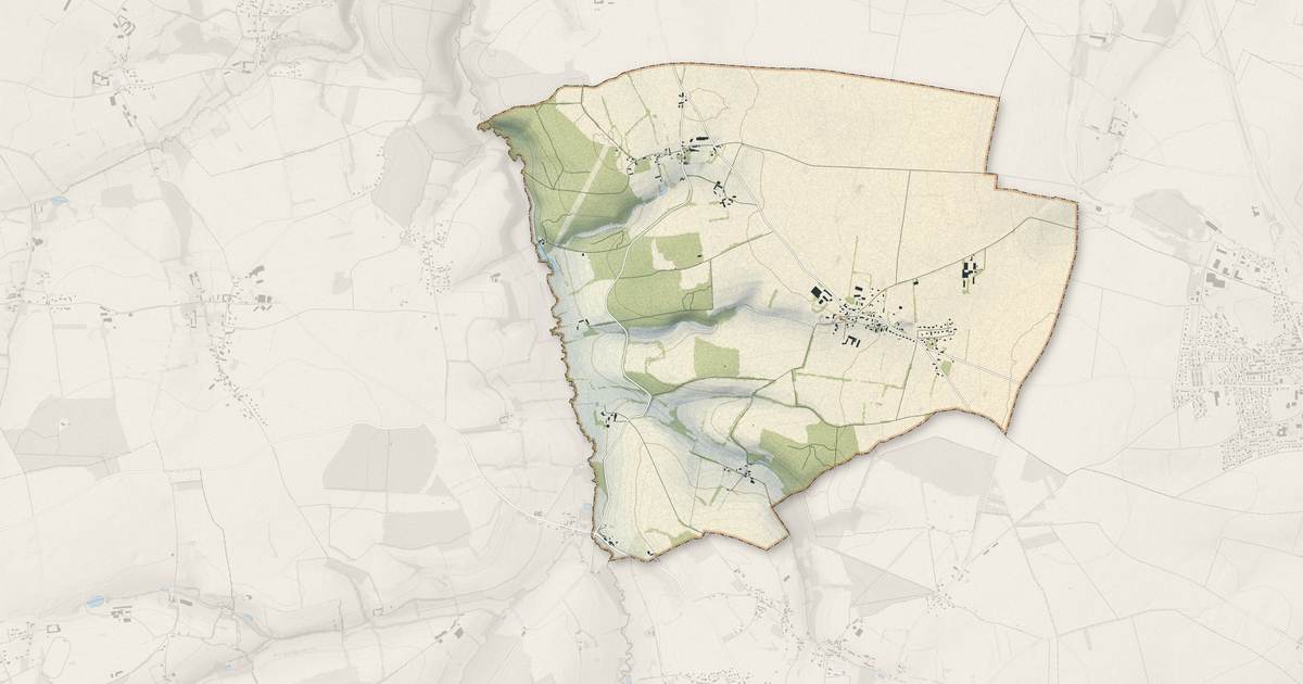 Portrait cartographique de Fontaine-le-Pin : relief, eau, forêts, bâti et voies, calculés à partir des données de l'IGN