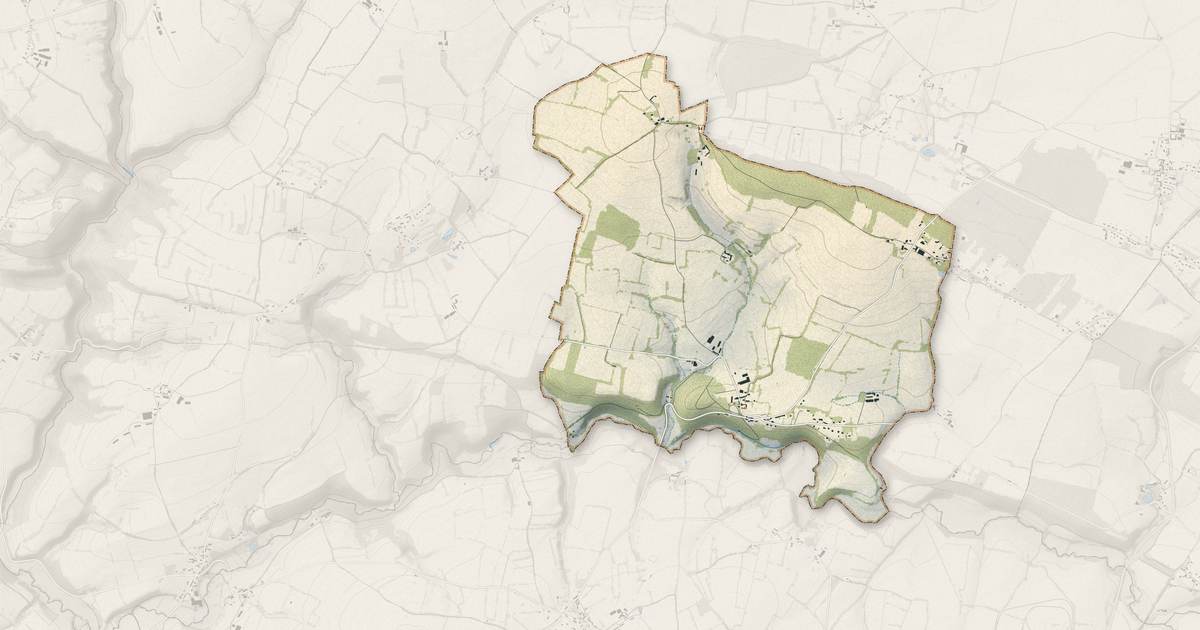 Portrait cartographique de Fourneaux-le-Val : relief, eau, forêts, bâti et voies, calculés à partir des données de l'IGN