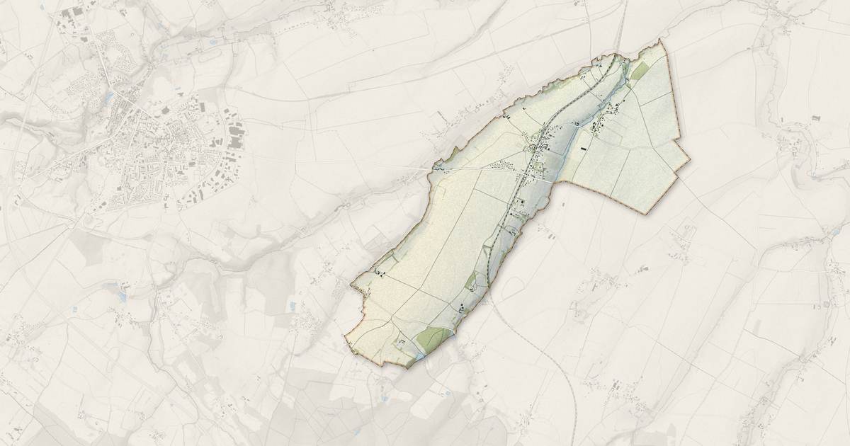 Portrait cartographique de Fresné-la-Mère : relief, eau, forêts, bâti et voies, calculés à partir des données de l'IGN