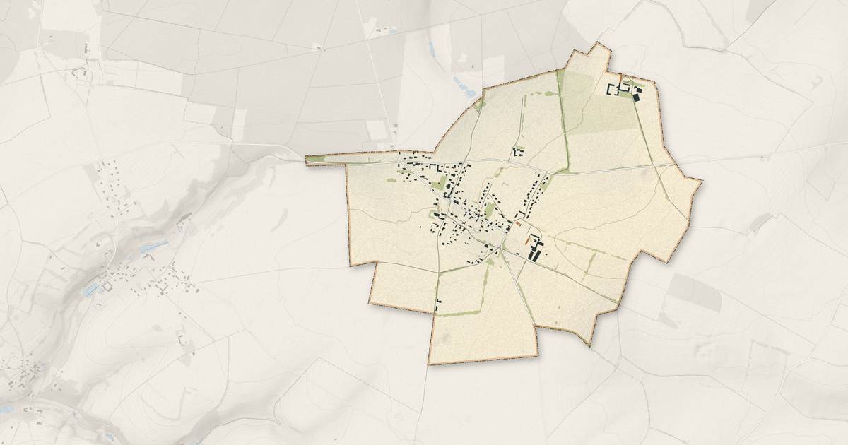 Portrait cartographique de Fresney-le-Vieux : relief, eau, forêts, bâti et voies, calculés à partir des données de l'IGN