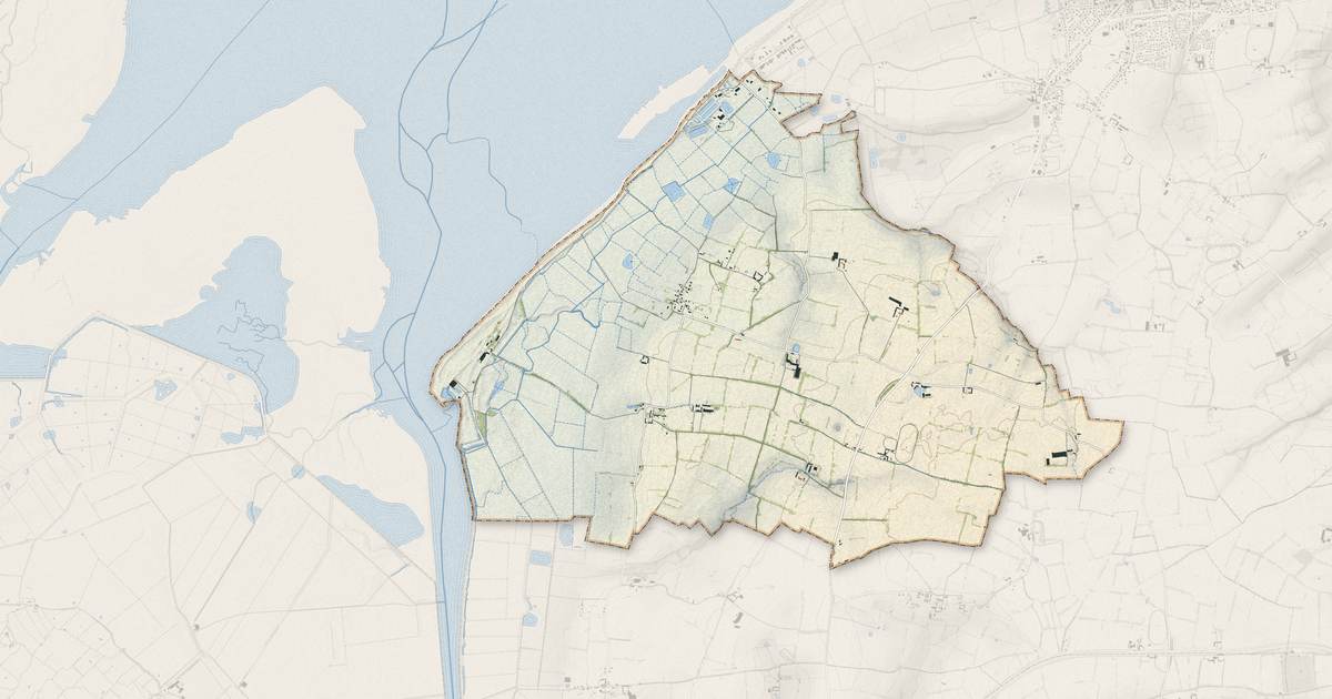 Portrait cartographique de Géfosse-Fontenay : relief, eau, forêts, bâti et voies, calculés à partir des données de l'IGN