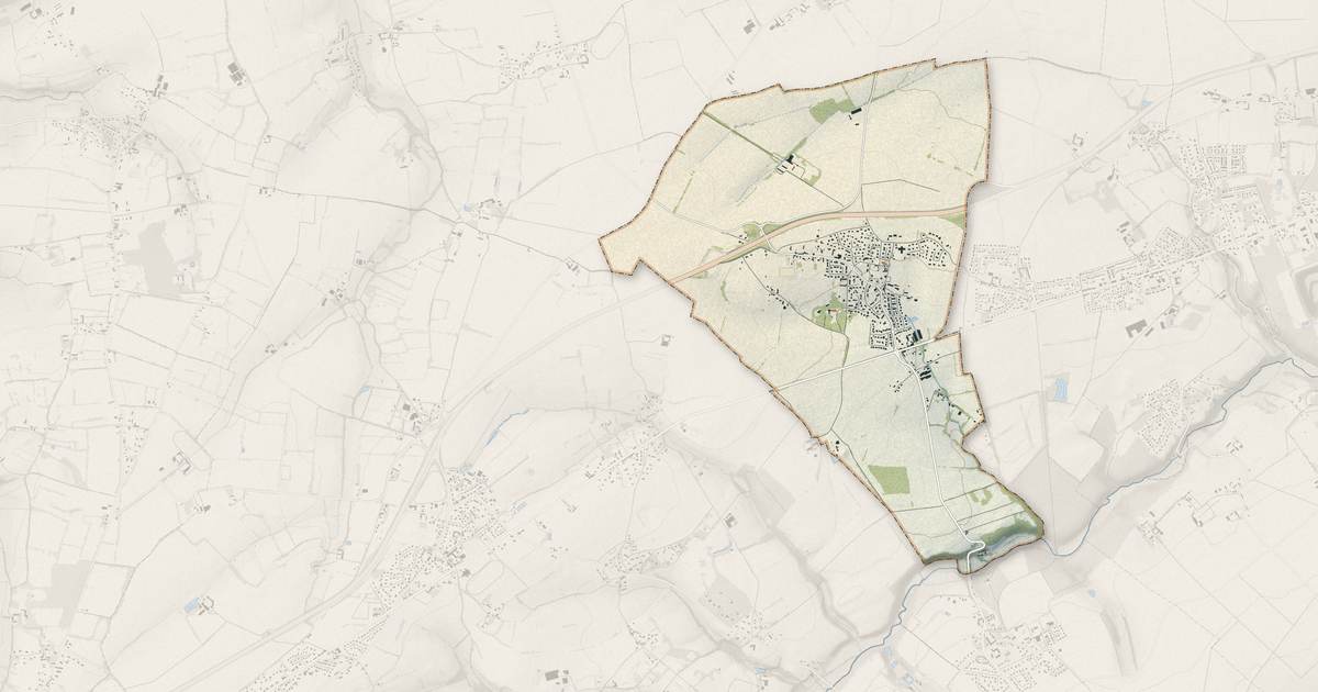 Portrait cartographique de Grainville-sur-Odon : relief, eau, forêts, bâti et voies, calculés à partir des données de l'IGN