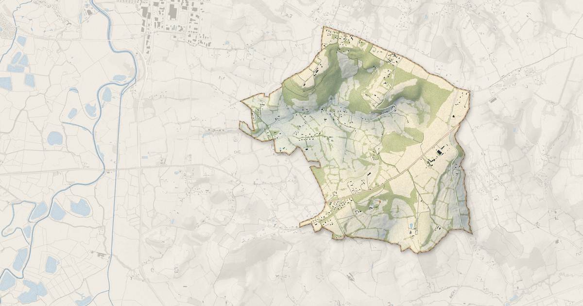 Portrait cartographique de Grangues : relief, eau, forêts, bâti et voies, calculés à partir des données de l'IGN