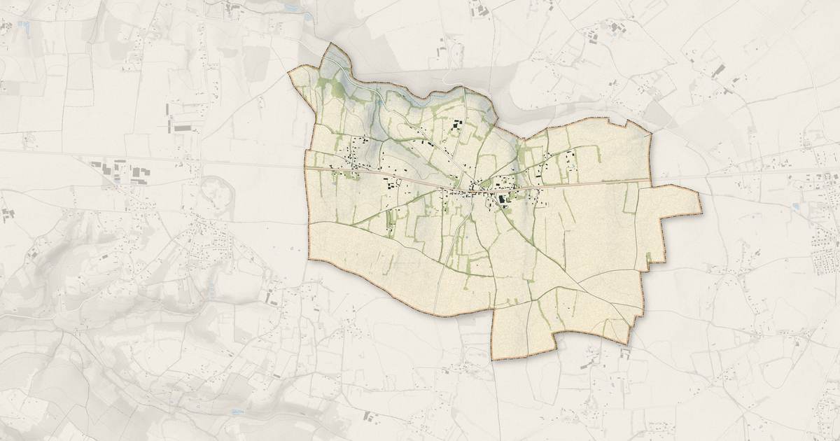 Portrait cartographique de L'Hôtellerie : relief, eau, forêts, bâti et voies, calculés à partir des données de l'IGN