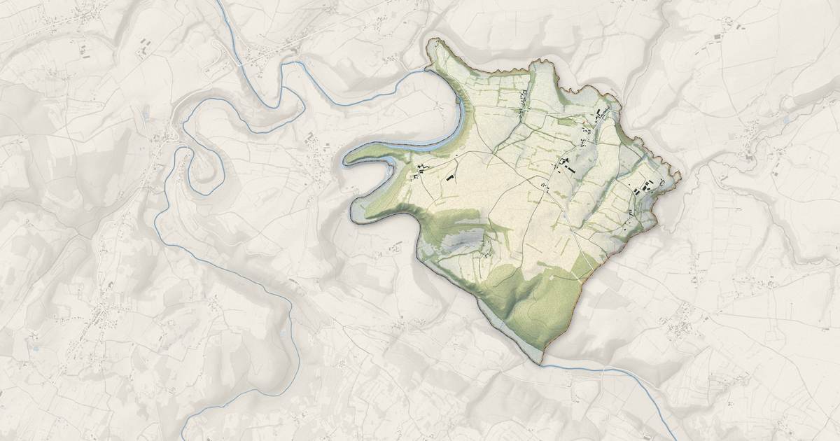 Portrait cartographique de Les Isles-Bardel : relief, eau, forêts, bâti et voies, calculés à partir des données de l'IGN