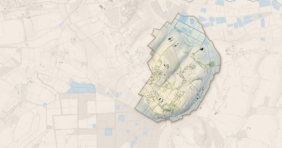 Portrait cartographique de Janville : relief, eau, forêts, bâti et voies, calculés à partir des données de l'IGN
