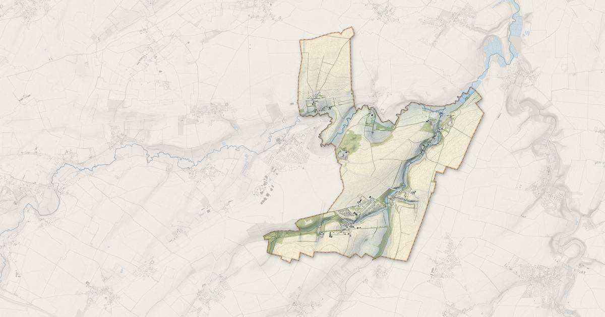 Portrait cartographique de Ponts sur Seulles : relief, eau, forêts, bâti et voies, calculés à partir des données de l'IGN