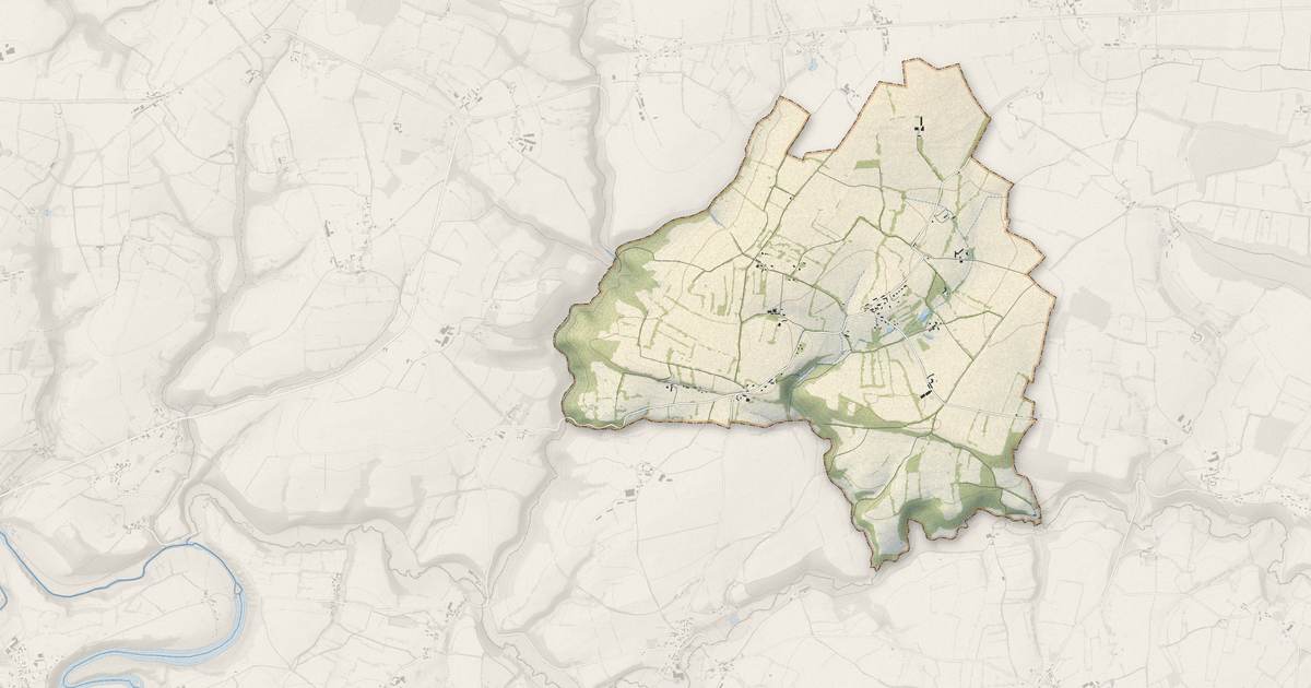 Portrait cartographique de Les Loges-Saulces : relief, eau, forêts, bâti et voies, calculés à partir des données de l'IGN