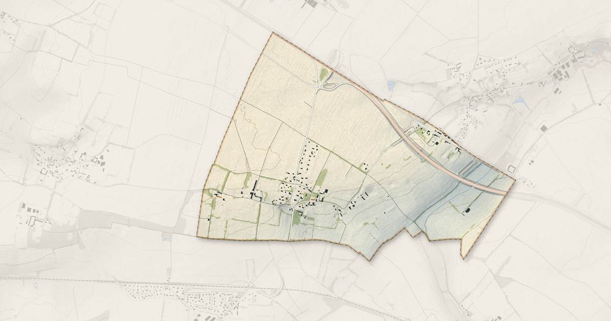 Portrait cartographique de Loucelles : relief, eau, forêts, bâti et voies, calculés à partir des données de l'IGN