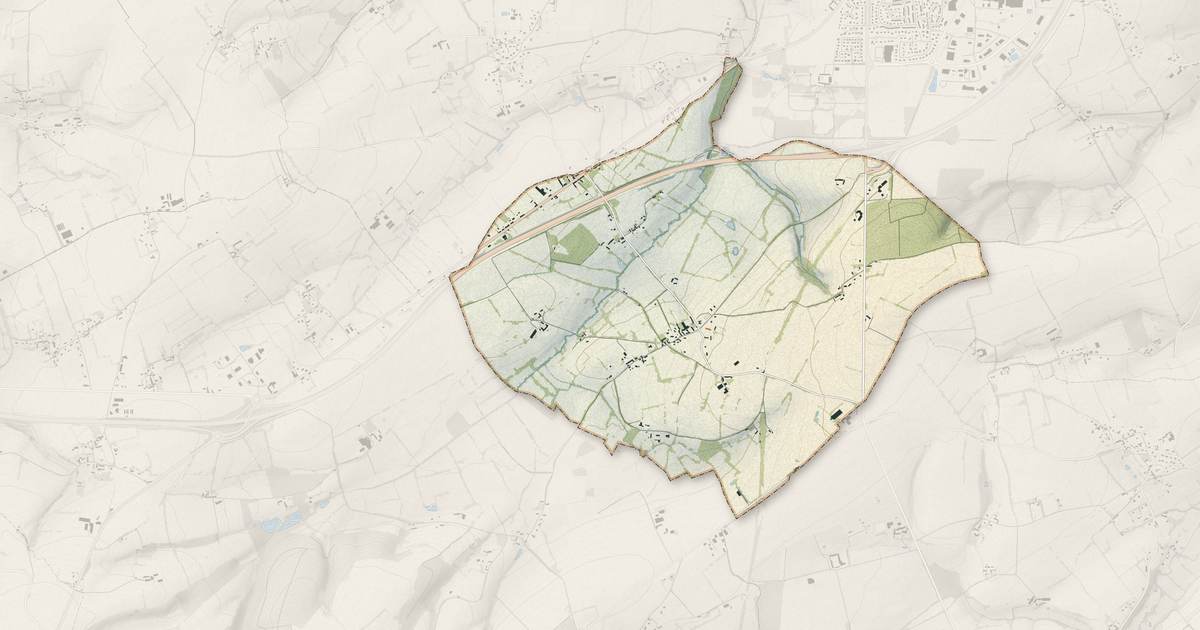 Portrait cartographique de Maisoncelles-Pelvey : relief, eau, forêts, bâti et voies, calculés à partir des données de l'IGN