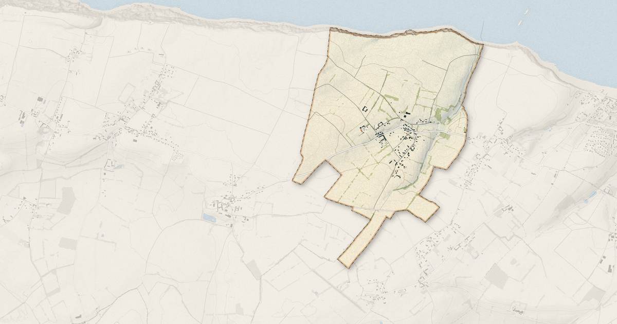 Portrait cartographique de Manvieux : relief, eau, forêts, bâti et voies, calculés à partir des données de l'IGN