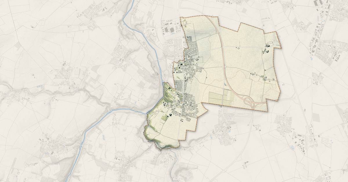 Portrait cartographique de Saint-Martin-de-May : relief, eau, forêts, bâti et voies, calculés à partir des données de l'IGN