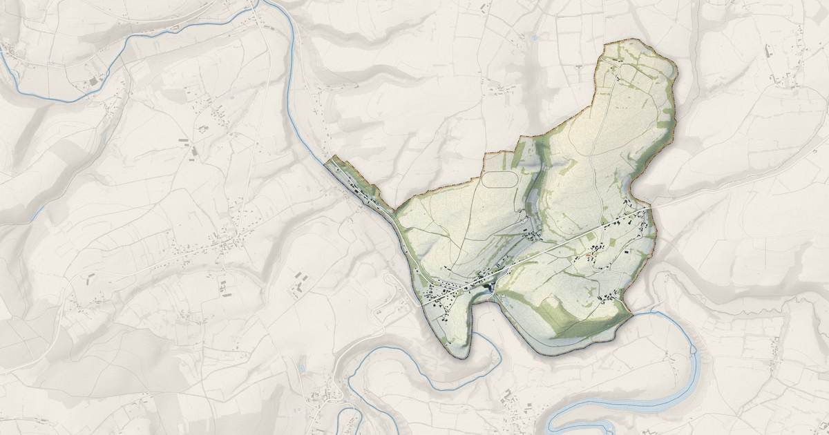 Portrait cartographique de Le Mesnil-Villement : relief, eau, forêts, bâti et voies, calculés à partir des données de l'IGN