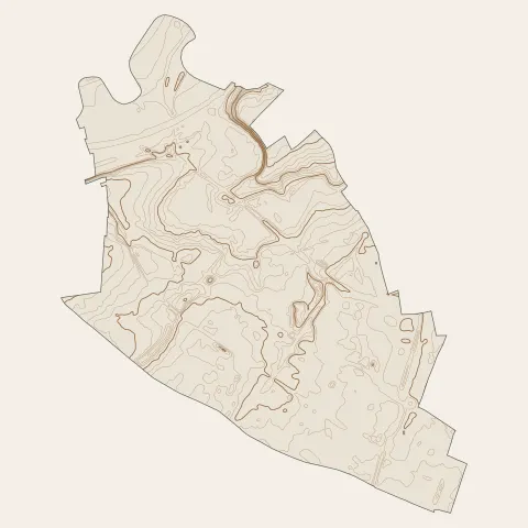 Mondeville : courbes de niveau