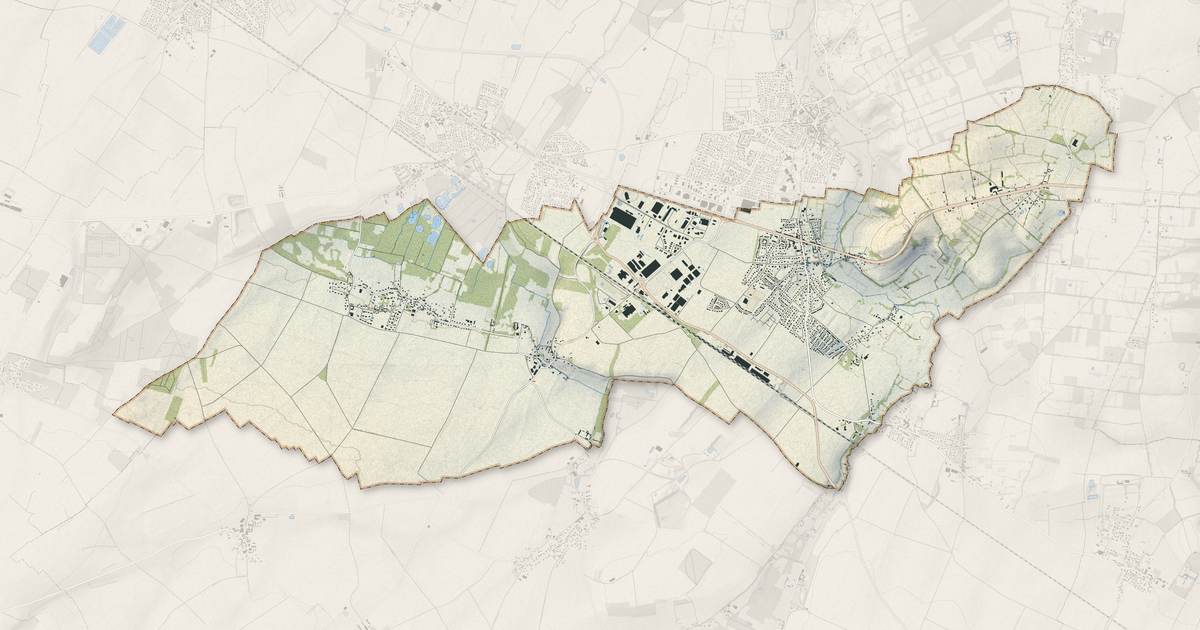 Portrait cartographique de Moult-Chicheboville : relief, eau, forêts, bâti et voies, calculés à partir des données de l'IGN