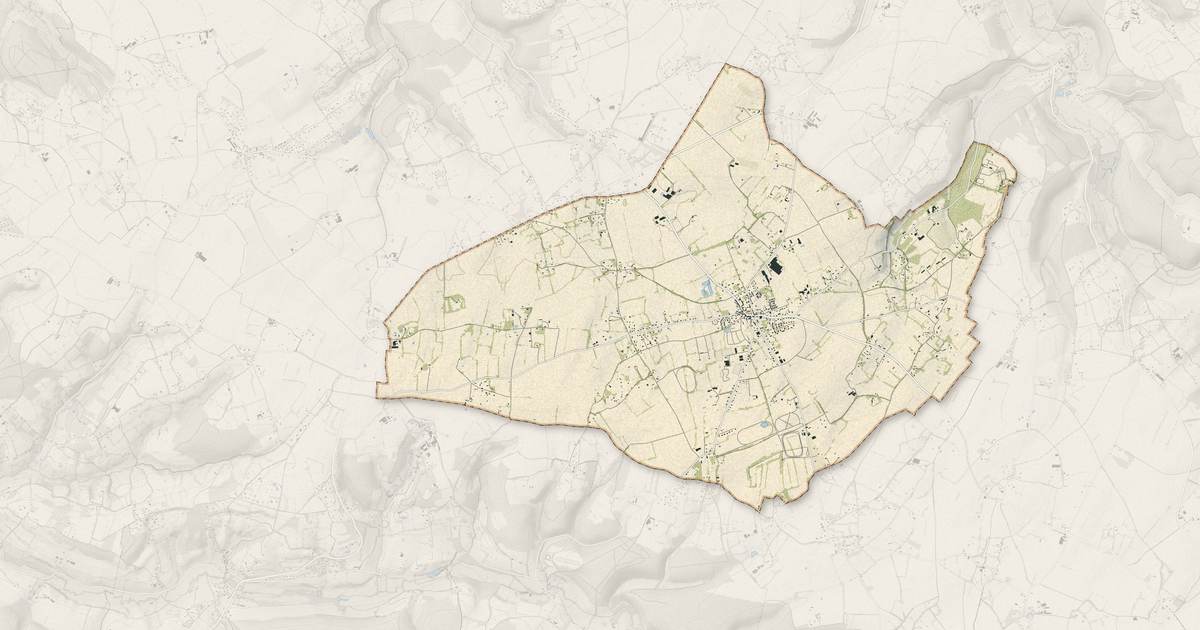 Portrait cartographique de Moyaux : relief, eau, forêts, bâti et voies, calculés à partir des données de l'IGN