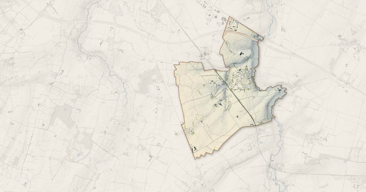 Portrait cartographique de Nonant : relief, eau, forêts, bâti et voies, calculés à partir des données de l'IGN