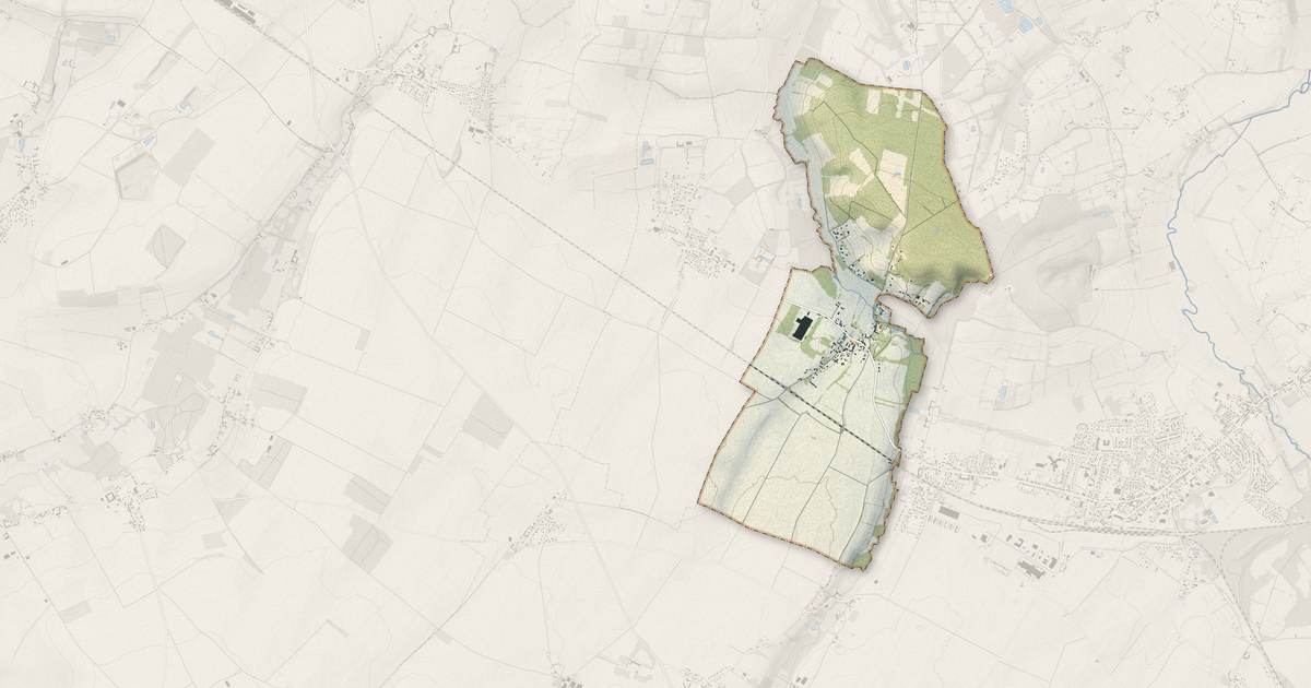 Portrait cartographique de Ouézy : relief, eau, forêts, bâti et voies, calculés à partir des données de l'IGN