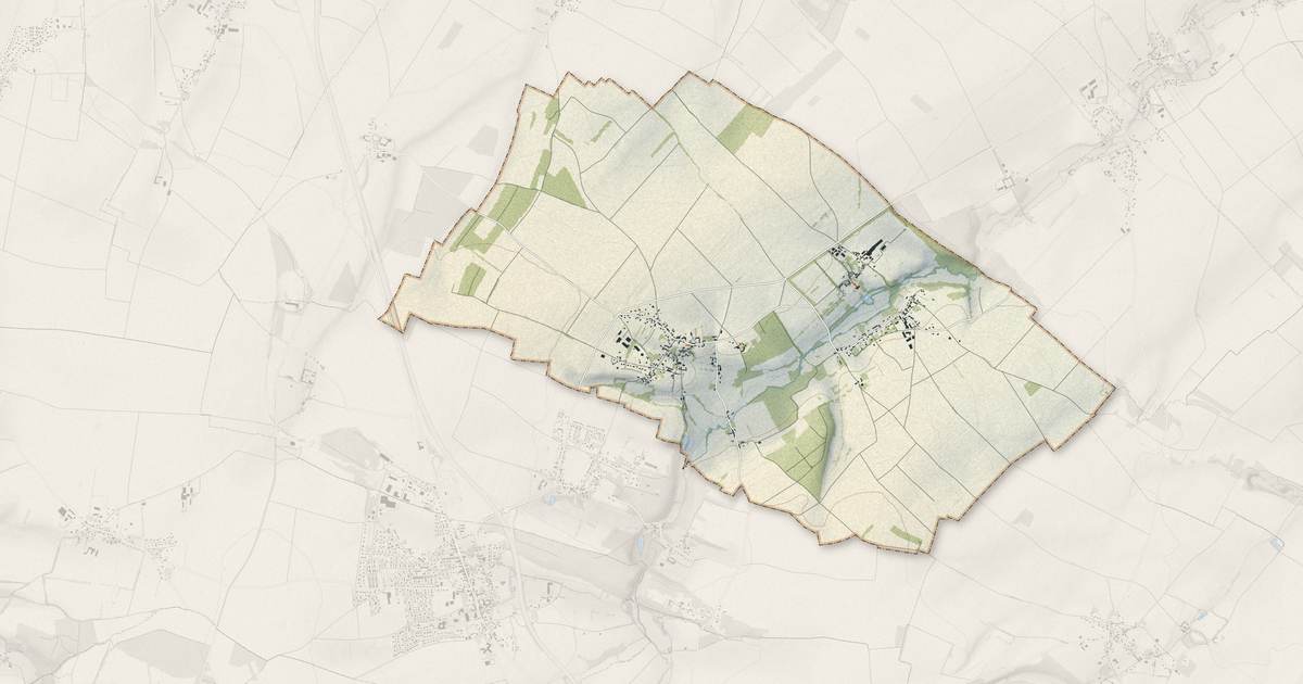 Portrait cartographique de Ouilly-le-Tesson : relief, eau, forêts, bâti et voies, calculés à partir des données de l'IGN