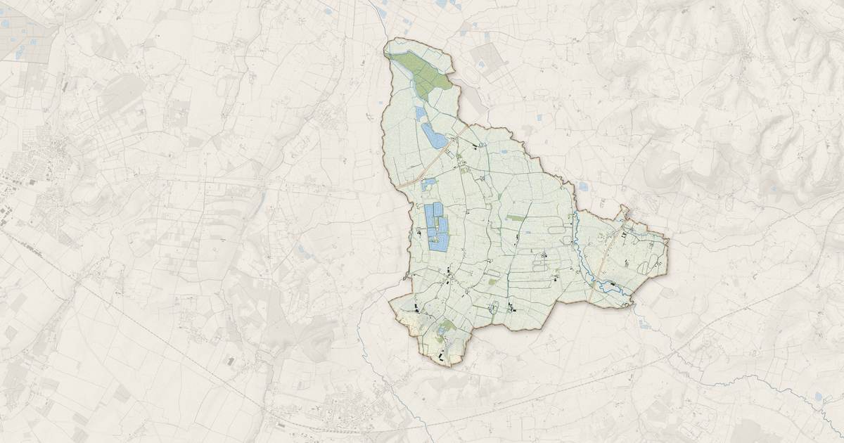 Portrait cartographique de Belle Vie en Auge : relief, eau, forêts, bâti et voies, calculés à partir des données de l'IGN