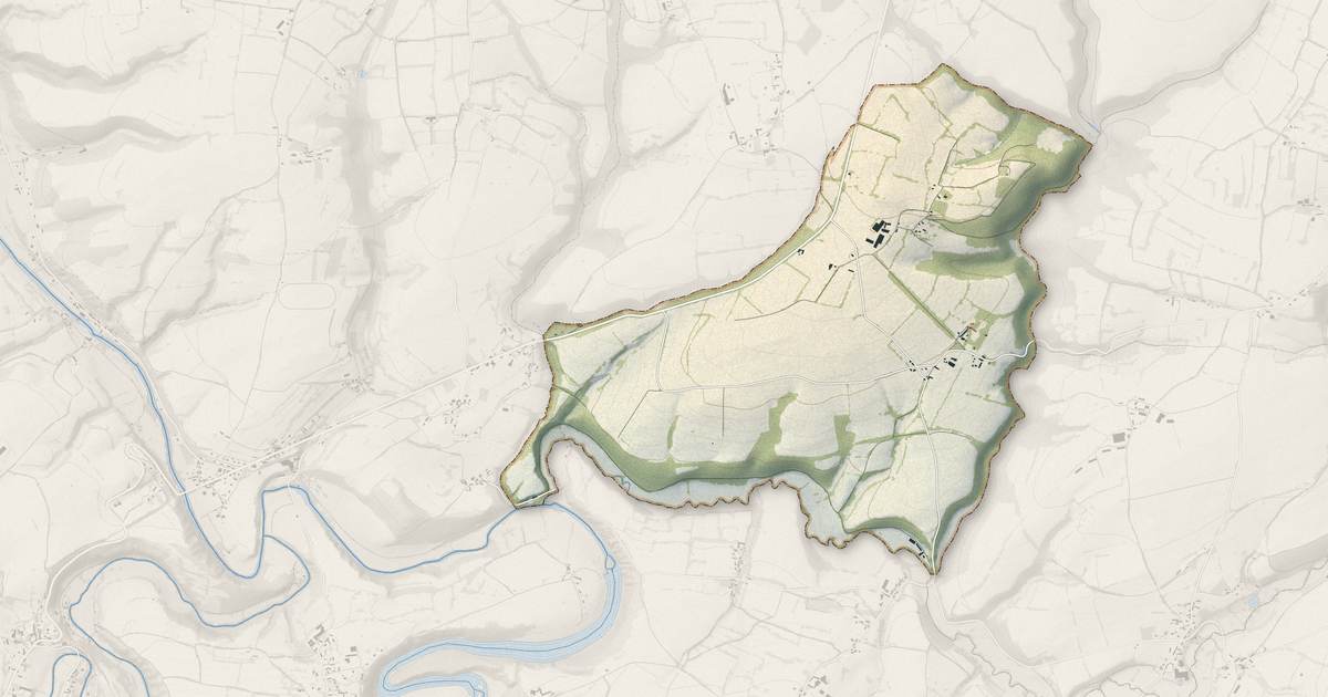 Portrait cartographique de Rapilly : relief, eau, forêts, bâti et voies, calculés à partir des données de l'IGN