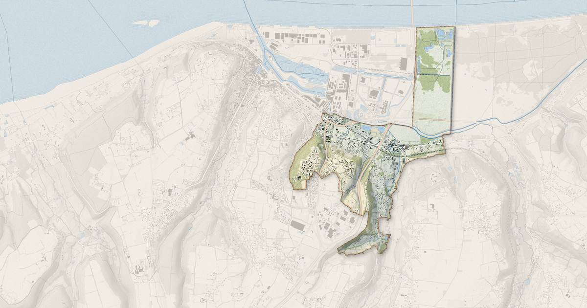 Portrait cartographique de La Rivière-Saint-Sauveur : relief, eau, forêts, bâti et voies, calculés à partir des données de l'IGN