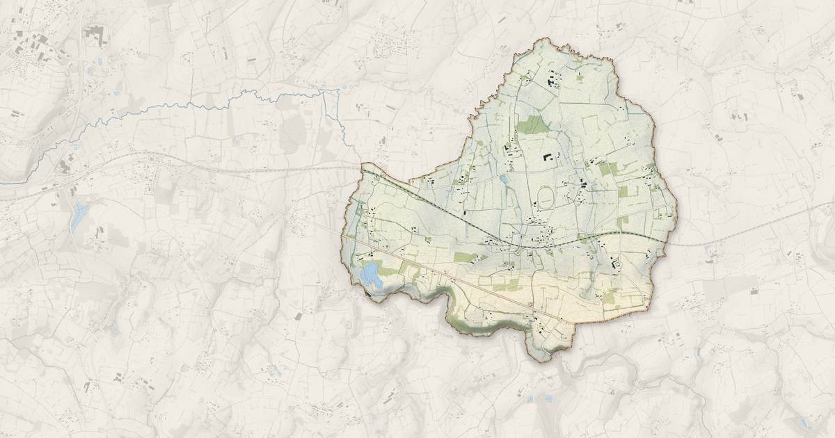 Portrait cartographique de Saint-Aubin-des-Bois : relief, eau, forêts, bâti et voies, calculés à partir des données de l'IGN