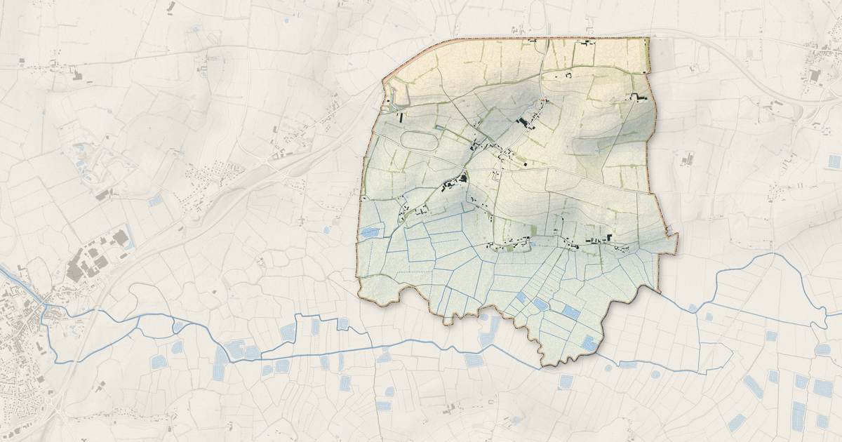 Portrait cartographique de Saint-Germain-du-Pert : relief, eau, forêts, bâti et voies, calculés à partir des données de l'IGN