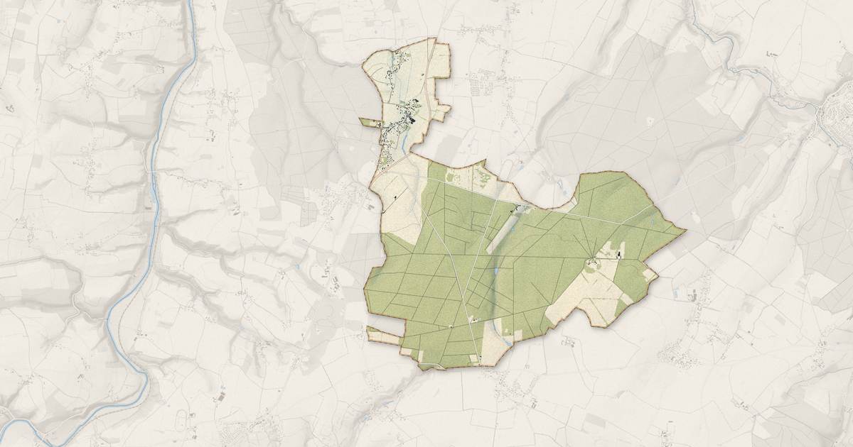 Portrait cartographique de Saint-Laurent-de-Condel : relief, eau, forêts, bâti et voies, calculés à partir des données de l'IGN