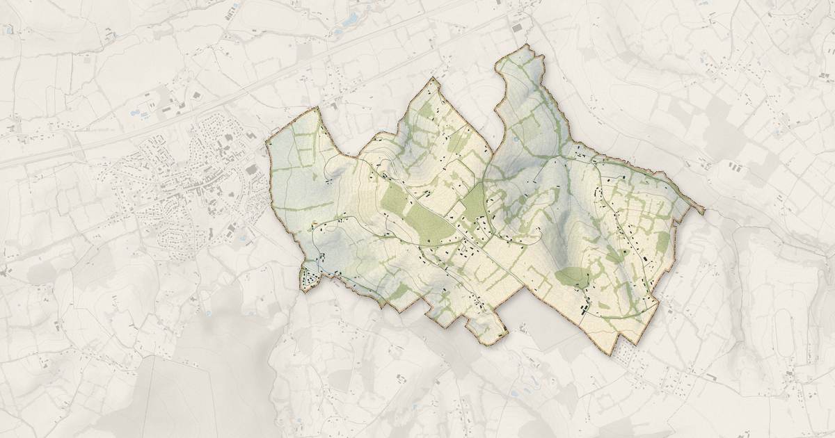 Portrait cartographique de Saint-Léger-Dubosq : relief, eau, forêts, bâti et voies, calculés à partir des données de l'IGN