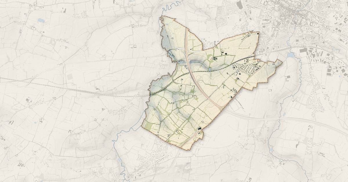 Portrait cartographique de Saint-Loup-Hors : relief, eau, forêts, bâti et voies, calculés à partir des données de l'IGN