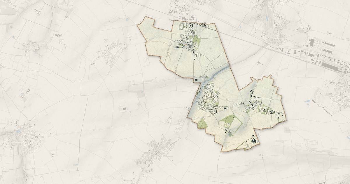 Portrait cartographique de Saint-Manvieu-Norrey : relief, eau, forêts, bâti et voies, calculés à partir des données de l'IGN