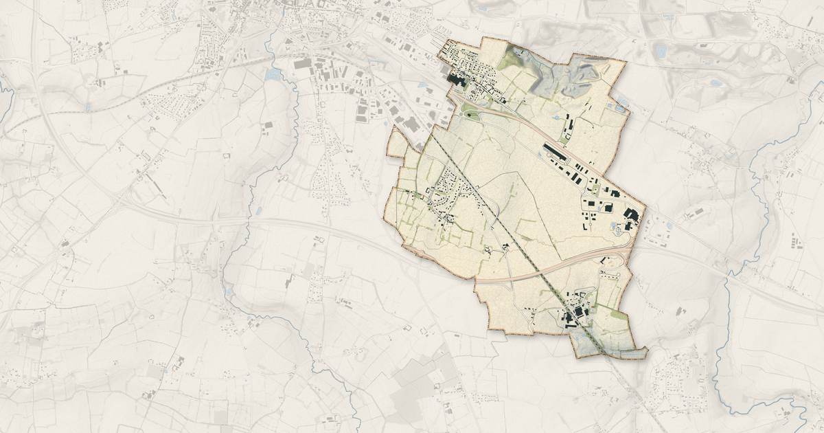 Portrait cartographique de Saint-Martin-des-Entrées : relief, eau, forêts, bâti et voies, calculés à partir des données de l'IGN