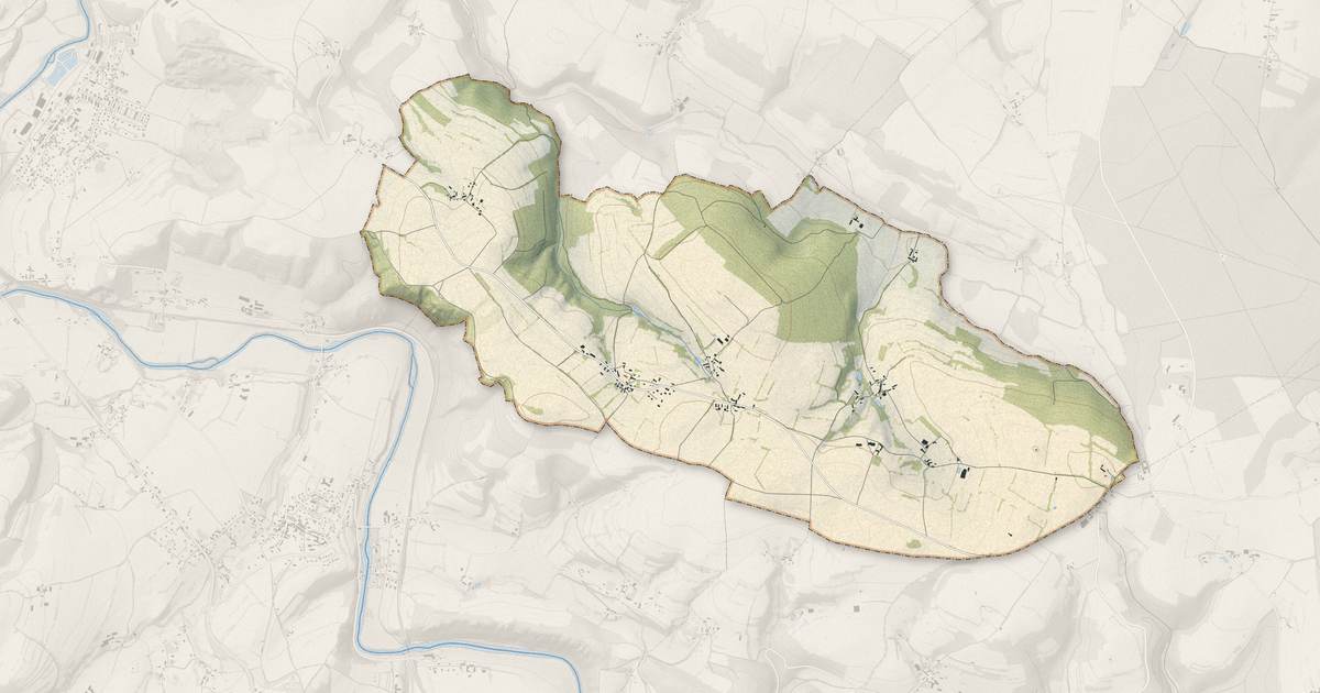 Portrait cartographique de Saint-Omer : relief, eau, forêts, bâti et voies, calculés à partir des données de l'IGN