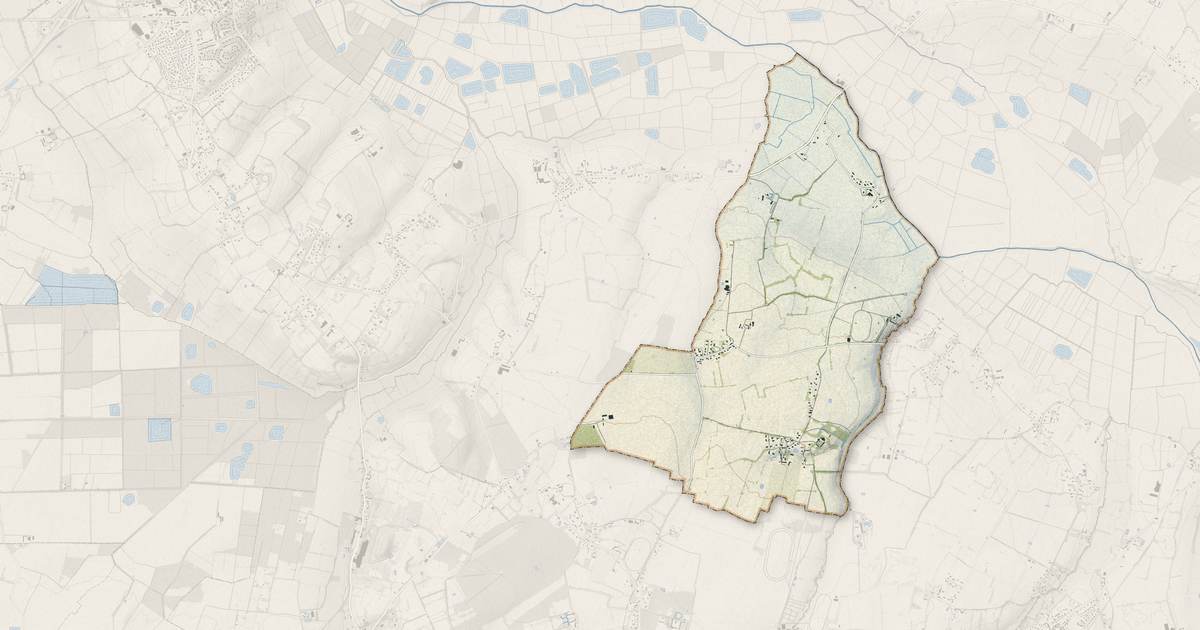 Portrait cartographique de Saint-Ouen-du-Mesnil-Oger : relief, eau, forêts, bâti et voies, calculés à partir des données de l'IGN