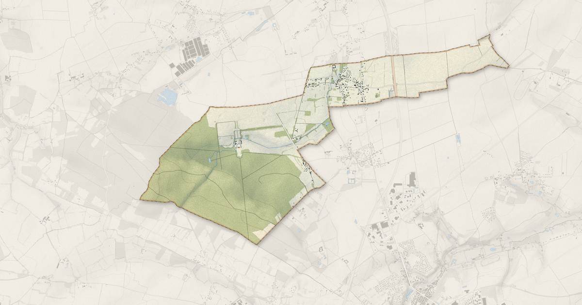 Portrait cartographique de Saint-Pierre-Canivet : relief, eau, forêts, bâti et voies, calculés à partir des données de l'IGN