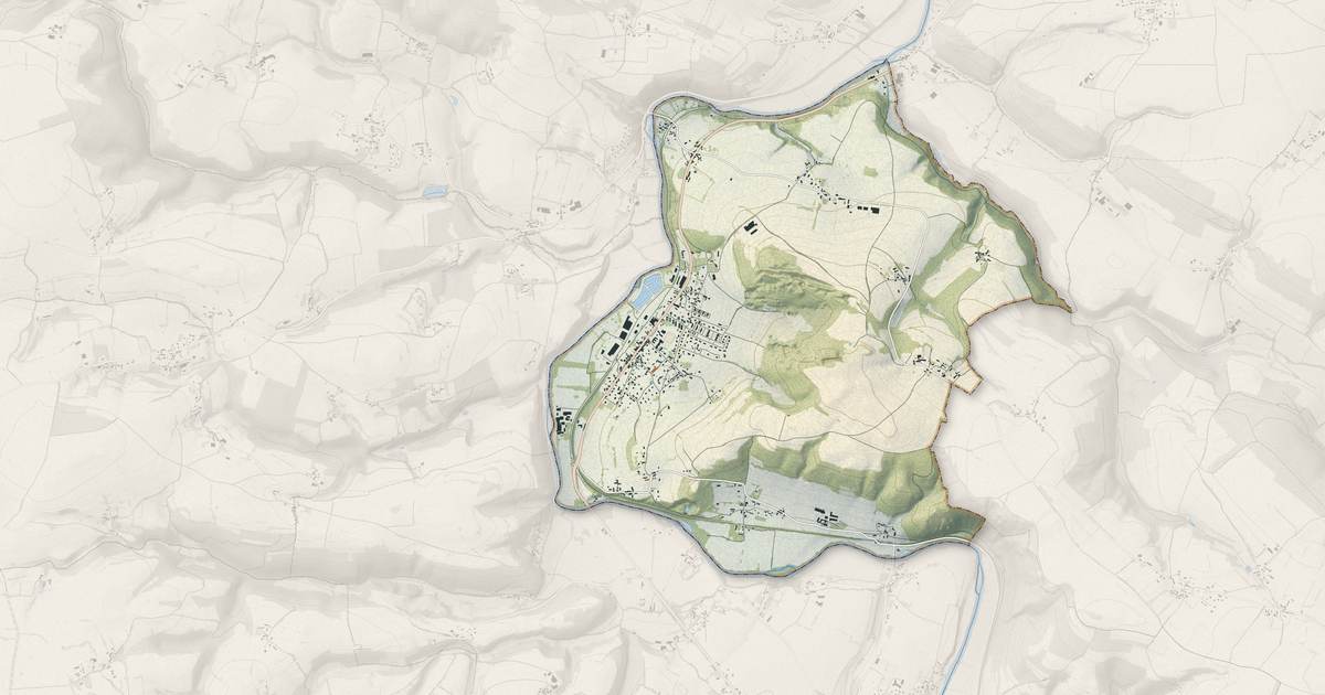 Portrait cartographique de Saint-Rémy : relief, eau, forêts, bâti et voies, calculés à partir des données de l'IGN