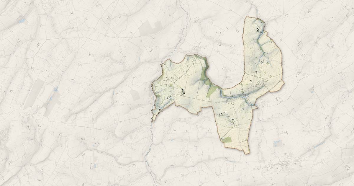 Portrait cartographique de Sallen : relief, eau, forêts, bâti et voies, calculés à partir des données de l'IGN