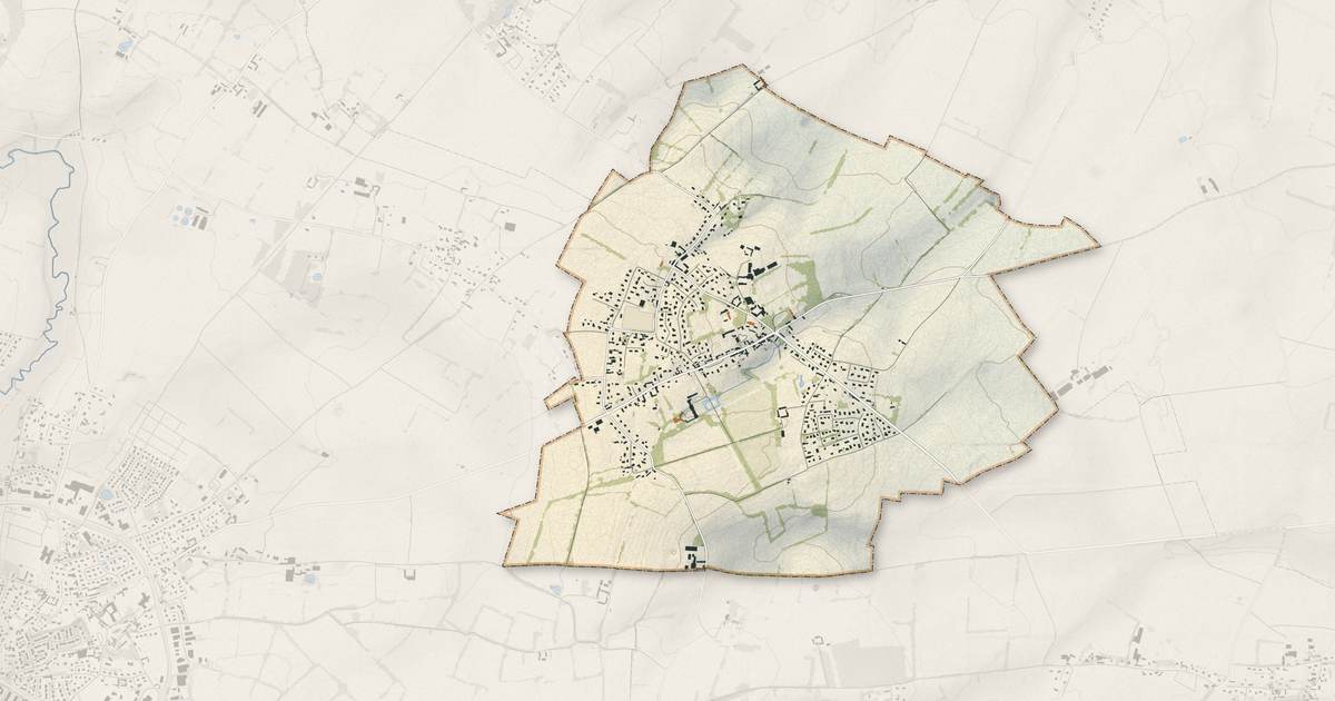 Portrait cartographique de Sommervieu : relief, eau, forêts, bâti et voies, calculés à partir des données de l'IGN