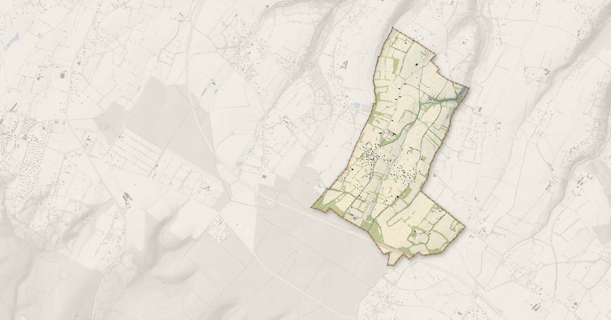 Portrait cartographique de Le Theil-en-Auge : relief, eau, forêts, bâti et voies, calculés à partir des données de l'IGN
