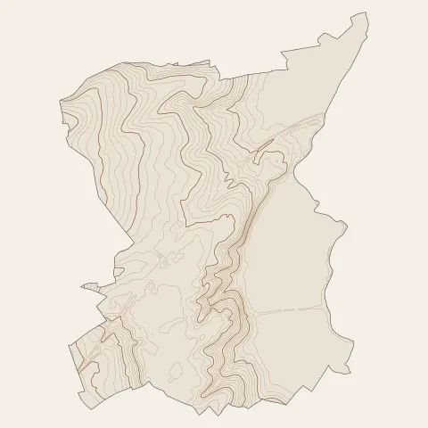 Troarn : courbes de niveau