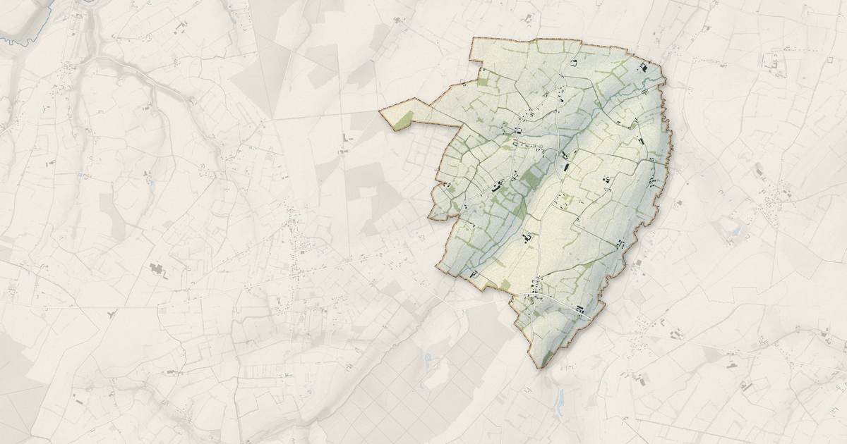 Portrait cartographique de Trungy : relief, eau, forêts, bâti et voies, calculés à partir des données de l'IGN