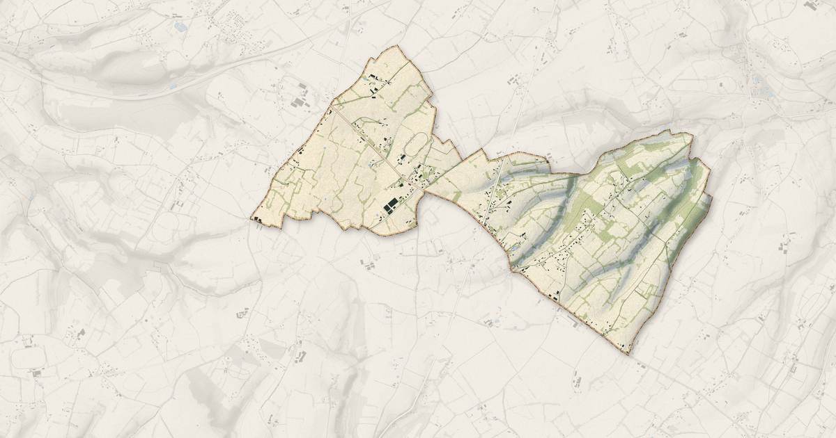 Portrait cartographique de Valsemé : relief, eau, forêts, bâti et voies, calculés à partir des données de l'IGN