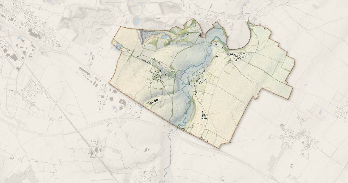 Portrait cartographique de Vaux-sur-Seulles : relief, eau, forêts, bâti et voies, calculés à partir des données de l'IGN