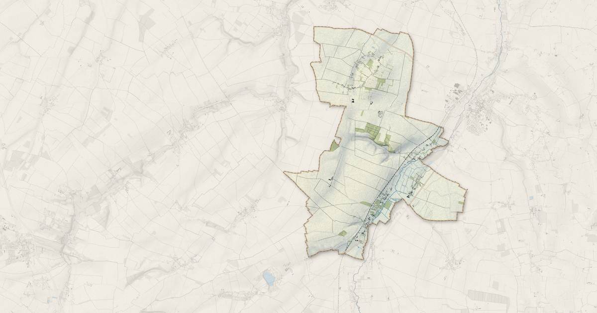Portrait cartographique de Vendeuvre : relief, eau, forêts, bâti et voies, calculés à partir des données de l'IGN