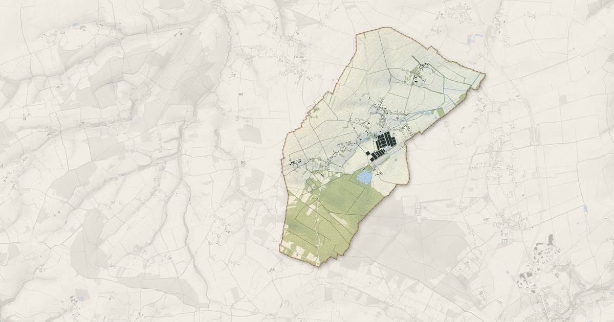 Portrait cartographique de Villers-Canivet : relief, eau, forêts, bâti et voies, calculés à partir des données de l'IGN