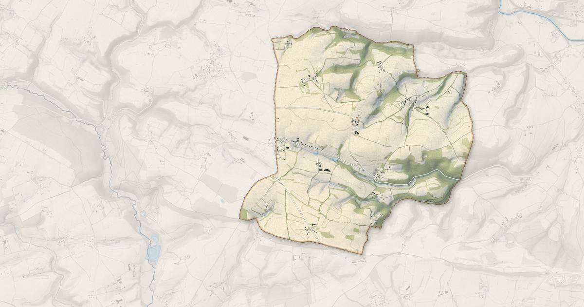 Portrait cartographique de La Villette : relief, eau, forêts, bâti et voies, calculés à partir des données de l'IGN