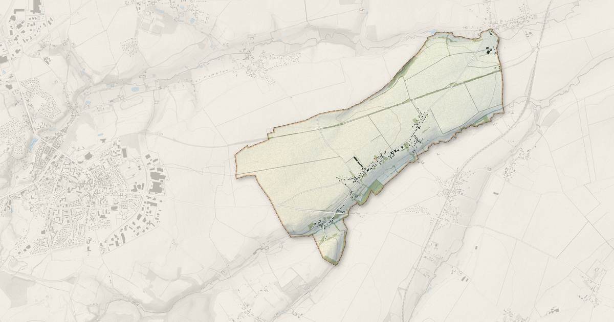 Portrait cartographique de Villy-lez-Falaise : relief, eau, forêts, bâti et voies, calculés à partir des données de l'IGN